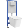 Mexen Teo σετ εντοιχισμένου WC σκελετός πνευματικός Tex Air Slim με λεκάνη Tornado
