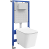 Mexen Teo set incasso WC telaio pneumatico Tex Air Slim con vaso WC e sedile a chiusura rallentata, bianco - 610030850700A