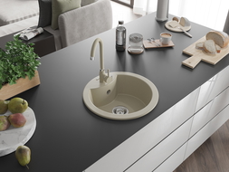 Mexen Diego Granit-Ëeenzel-Fleesch mat Kichekrunn Telma, beige - 6512-69-670200-69