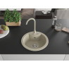 Mexen Diego fregadero de granito de 1 seno con grifo de cocina Telma, beige - 6512-69-670200-69