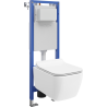 Mexen Stella WC Concealed Set Narrow Frame, Corner Tex W with WC Bowl and Soft-Close Seat, White - 610530680800