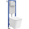 Mexen Teo concealed WC set narrow frame, corner Tex W with WC Tornado bowl and soft-close seat, white - 610530850700T