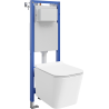 Mexen Teo set da incasso WC struttura stretta, ad angolo Tex W con vaso WC Tornado e sedile a chiusura rallentata, bianco