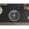Mexen Diego fregadero de granito de 1 seno con grifo de cocina Telma, gris - 6512-71-670200-00