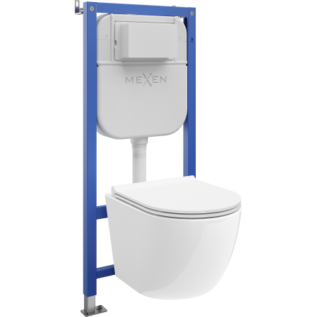 Mexen Lena inbouw-WC-set Tex E met WC-pot en softclose-bril, wit - 610930220500