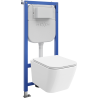 Mexen Madox σετ εντοιχισμένου WC πλαίσιο Tex E με λεκάνη WC και κάθισμα αργής