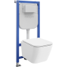 Mexen Madox WC Wall-Mounted Frame Set Tex Air E with Toilet Bowl and Soft-Close Seat, White - 610930154000A