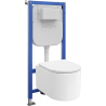 Mexen Sofia podžbukni WC set, pneumatski Tex Air E s WC školjkom i sporodnim daskom, bijeli - 610930540300A