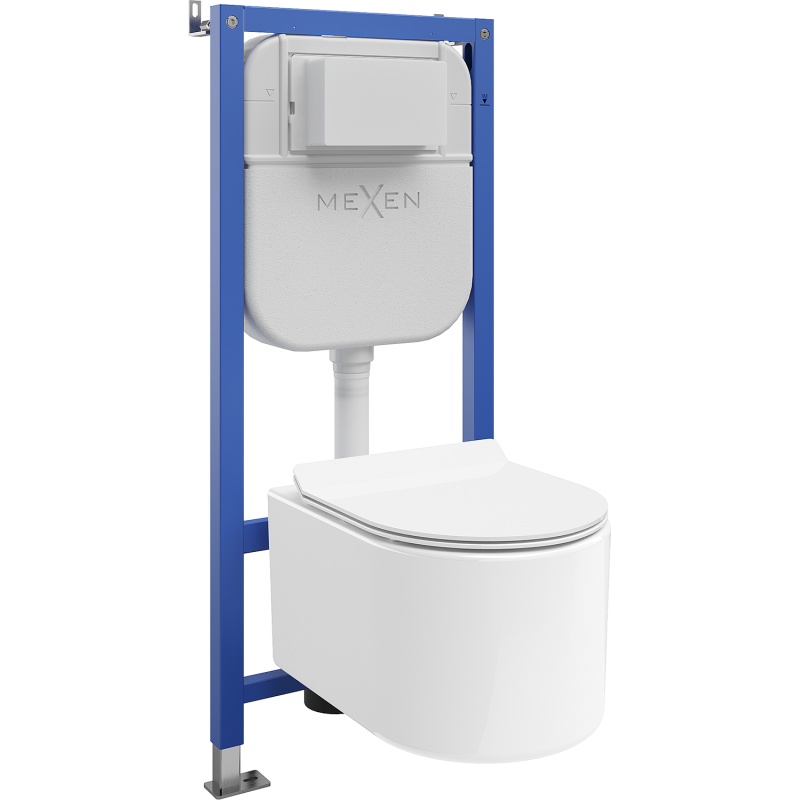 Mexen Sofia WC In-Wall Set Tex E with Tornado Toilet Bowl and Soft-Close Seat, White - 610930544000T