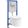 Mexen Sofia WC In-Wall Set Tex E with Tornado Toilet Bowl and Soft-Close Seat, White - 610930544000T