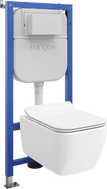 Mexen zestaw podtynkowy WC stelaż Tex E z miską WC Stella i deską wolnoopadającą, biały - 610930680800