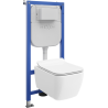 Mexen Stella WC Concealed Kit Pneumatic Frame Tex Air E with Toilet Bowl and Soft-Close Seat, White - 610930680800A