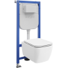 Mexen Stella inbouwset WC frame Tex E met hangend toilet en softclose zitting, wit - 610930680900
