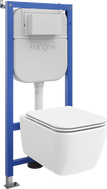 Mexen zestaw podtynkowy WC stelaż pneumatyczny Tex Air E z miską WC Stella i deską wolnoopadającą, biały - 610930680900A