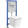 Mexen Teo conjunto embutido WC estrutura pneumática Tex Air E com sanita e assento de queda suave, branco - 610930850600A