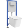 Mexen Teo inbouwset WC met pneumatisch frame Tex Air E met toiletpot en soft-close zitting, wit - 610930850700A