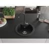 Mexen Diego granite sink 1-bowl with Telma kitchen tap, black - 6512-77-670200-70
