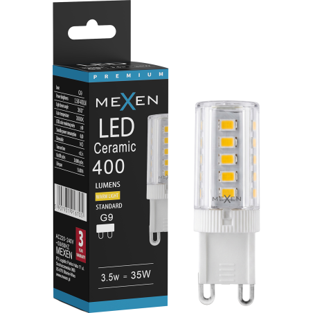 Mexen Aura żarówka LED G9, 3,5W, Ciepła - 3000K, 400 lm - L121-G9-0330-01