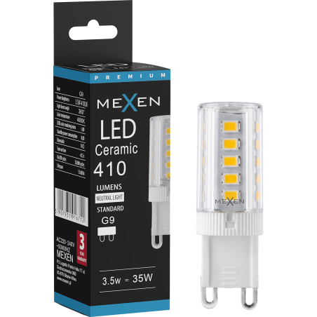 Mexen Aura żarówka LED G9, 3,5W, Neutralna - 4000K, 410 lm - L121-G9-0340-01