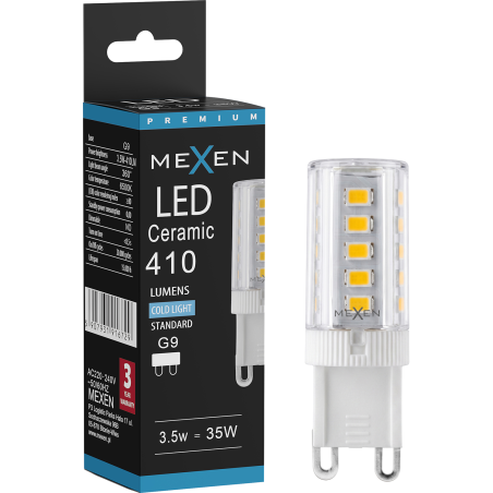 Mexen Aura żarówka LED G9, 3,5W, Zimna - 6500K, 410 lm - L121-G9-0365-01