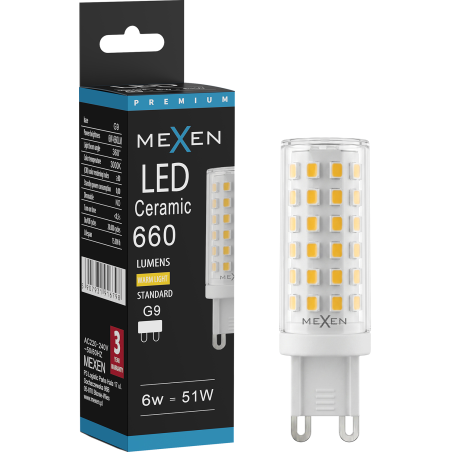 Mexen Aura żarówka LED G9, 6W, Ciepła - 3000K, 660 lm - L121-G9-0630-01