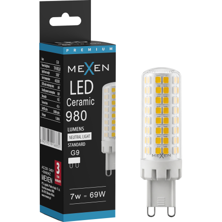 Mexen Aura żarówka LED G9, 7W, Neutralna - 4000K, 980 lm - L121-G9-0740-01