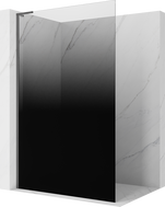 Mexen Kioto L ścianka prysznicowa Walk-in 70 x 200 cm, ombre czarna 8 mm, gun gray szczotkowany - 800-070-103-66-76