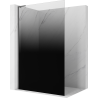Mexen Kioto L ścianka prysznicowa Walk-in 90 x 200 cm, ombre czarna 8 mm, gun gray szczotkowany - 800-090-103-66-76