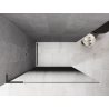 Mexen Kioto L ścianka prysznicowa Walk-in 100 x 200 cm, ombre czarna 8 mm, gun gray szczotkowany - 800-100-103-66-76