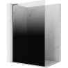 Mexen Kioto L ścianka prysznicowa Walk-in 120 x 200 cm, ombre czarna 8 mm, gun gray szczotkowany - 800-120-103-66-76
