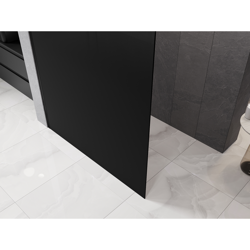 Mexen Kioto L ścianka prysznicowa Walk-in 120 x 200 cm, ombre czarna 8 mm, czarna - 800-120-103-70-76