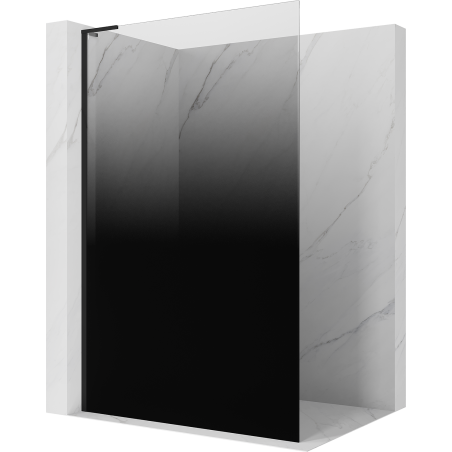 Mexen Kioto L ścianka prysznicowa Walk-in 120 x 200 cm, ombre czarna 8 mm, czarna - 800-120-103-70-76