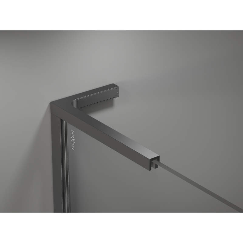 Mexen Kioto L ścianka prysznicowa Walk-in 70 x 200 cm, ombre czarna 8 mm, gun metal - 800-070-103-95-76