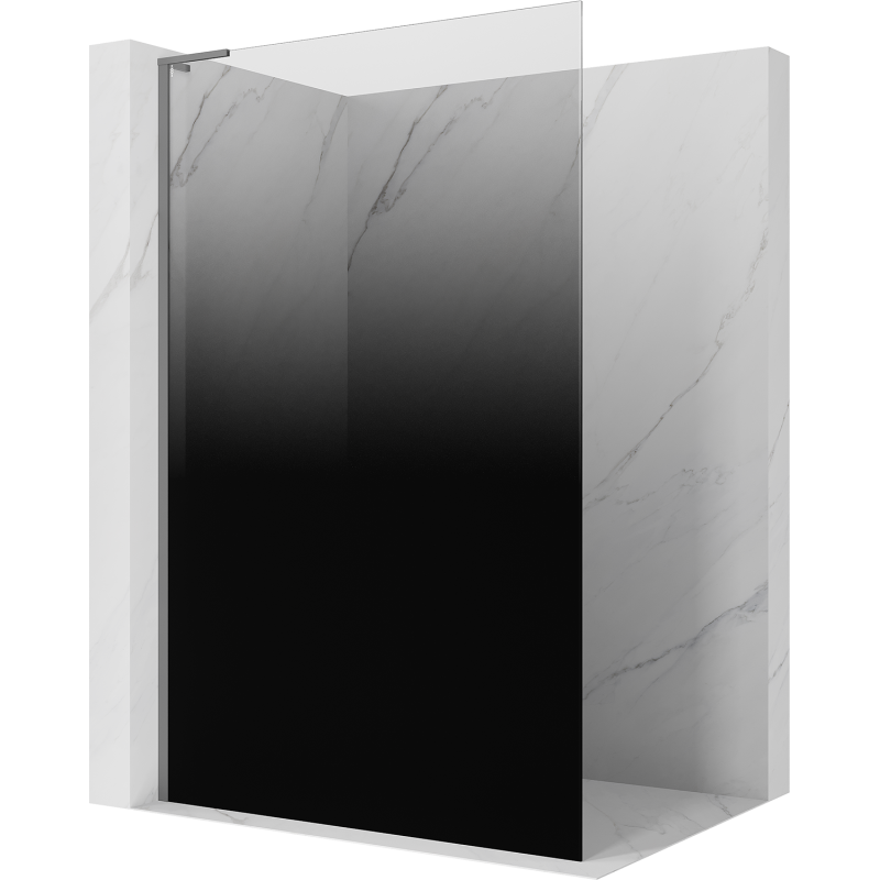 Mexen Kioto L ścianka prysznicowa Walk-in 80 x 200 cm, ombre czarna 8 mm, gun metal - 800-080-103-95-76