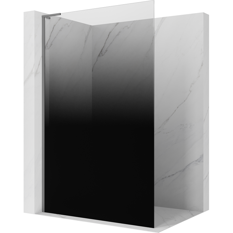 Mexen Kioto L tuš stena Walk-in 80 x 200 cm, ombre črna 8 mm, gun metal - 800-080-103-95-76