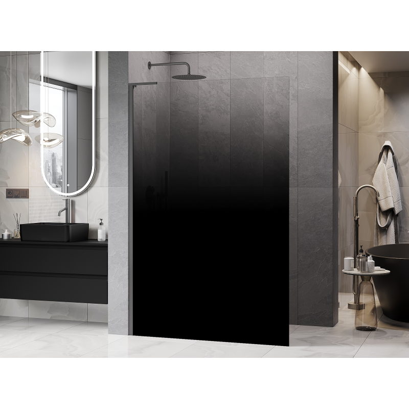 Mexen Kioto L ścianka prysznicowa Walk-in 100 x 200 cm, ombre czarna 8 mm, gun metal - 800-100-103-95-76