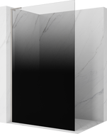 Mexen Kioto L ścianka prysznicowa Walk-in 120 x 200 cm, ombre czarna 8 mm, nikiel szczotkowany - 800-120-103-97-76