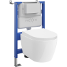 Mexen Carmen conjunto de cisterna incorporada WC com estrutura pneumática Tex Air XS-F com sanita e assento de fecho suave,
