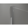 Mexen Kioto+ ścianka prysznicowa z półką Walk-in 140 x 200 cm, ombre czarna 8 mm, chrom - 800-140-121-01-76
