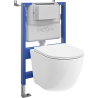 Mexen Lena WC-upotettuna oleva sarja Tex Air XS-F ilmasäiliöllä, WC-kulholla ja hitaasti sulkeutuvalla kannella, valkoinen
