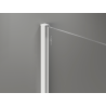 Mexen Kioto+ ścianka prysznicowa z półką Walk-in 130 x 200 cm, ombre czarna 8 mm, biała - 800-130-121-20-76