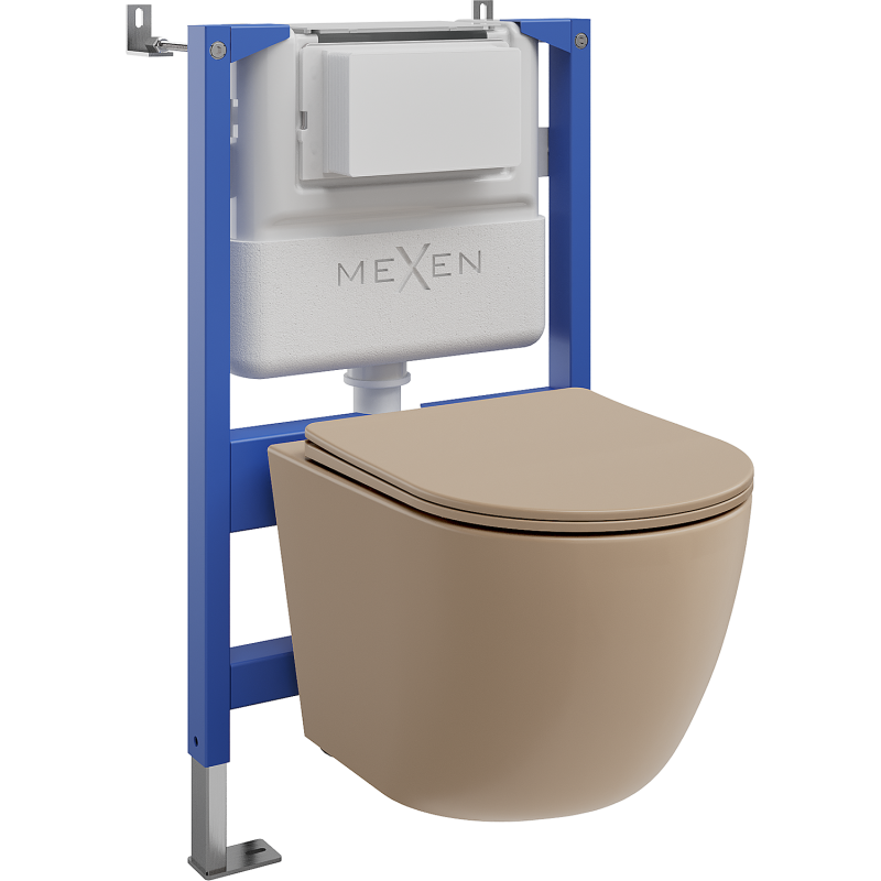 Mexen Lena εντοιχιζόμενο σετ WC με πνευματικό σκελετό Tex Air XS-F και λεκάνη WC,