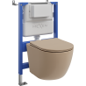 Mexen Lena WC-seinale paigaldatav komplekt Tex Air XS-F pneumaatilise raamiga koos WC-kausi ja aeglaselt sulguva prill-lauaga,
