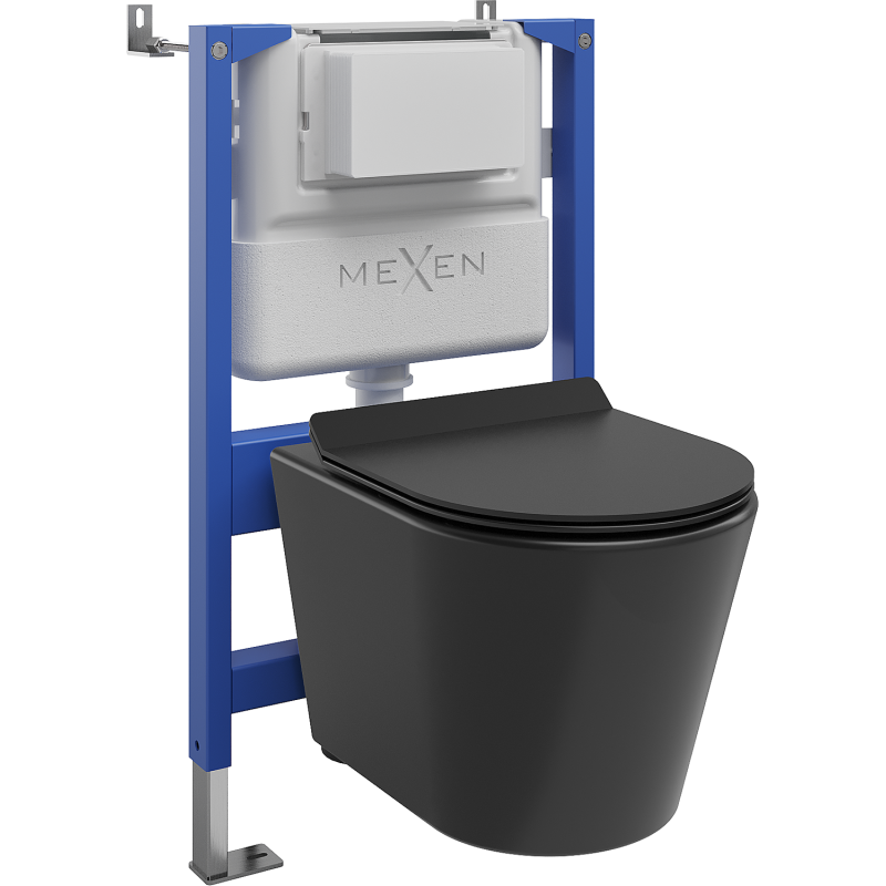 Mexen Rico σετ χωνευτό WC, πνευματική κατασκευή Tex Air XS-F με λεκάνη WC Tornado και
