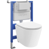 Mexen Rico Tex Air XS-F Pneumatic Concealed WC Set with Toilet Bowl and Soft-Close Seat, White - 610830720300A