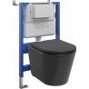 Mexen Rico inbouwset WC Tex Air XS-F met pneumatisch frame, WC-pot Tornado en softclose zitting, zwart mat - 610830721085TA