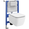Mexen Stella set da incasso WC struttura pneumatica Tex Air XS-F con vaso WC e sedile a chiusura rallentata, bianco