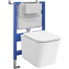 Mexen Teo WC-Unterputz-Set pneumatisches Gestell Tex Air XS-F mit WC-Schüssel Tornado und Soft-Close-Sitz, weiß