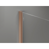 Mexen Kioto+ ścianka prysznicowa z półką Walk-in 140 x 200 cm, ombre czarna 8 mm, miedź szczotkowana - 800-140-121-65-76