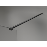 Mexen Kioto+ ścianka prysznicowa z półką Walk-in 140 x 200 cm, ombre czarna 8 mm, czarna - 800-140-121-70-76